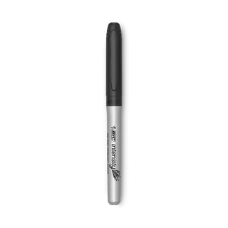 BIC® Intensity Permanent Marker, Fine Bullet Tip, Tuxedo Black, Dozen (BICGPM11BK)
