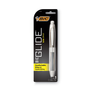 BIC® Atlantis Ultra Comfort Retractable Ballpoint Pen, 1mm, Black Ink, Assorted Barrel Colors (BICVCGUP11XBK)