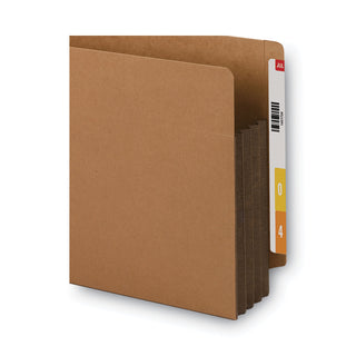 Smead™ Redrope Drop-Front End Tab File Pockets w/ Fully Lined Colored Gussets, 3.5" Exp, Legal Size, Redrope/Dark Brown, 10/Box (SMD74681)