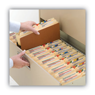 Smead™ Redrope TUFF Pocket Drop-Front File Pockets w/ Fully Lined Gussets, 3.5" Expansion, Letter Size, Redrope, 10/Box (SMD73380)