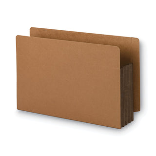Smead™ Redrope Drop-Front End Tab File Pockets w/ Fully Lined Colored Gussets, 3.5" Exp, Legal Size, Redrope/Dark Brown, 10/Box (SMD74681)