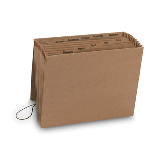 Smead™ Indexed Expanding Kraft Files, 12 Sections, 1/12-Cut Tab, Letter Size, Kraft (SMD70186)