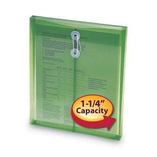 Smead™ Poly String & Button Interoffice Envelopes, String & Button Closure, 9.75 x 11.63, Transparent Green, 5/Pack (SMD89543)