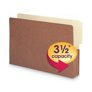 Smead™ Redrope Drop-Front End Tab File Pockets, 3.5" Expansion, Legal Size, Redrope, 10/Box (SMD74624)