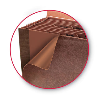 Smead™ TUFF Expanding Files, 12 Sections, 1/12-Cut Tab, Legal Size, Redrope (SMD70390)