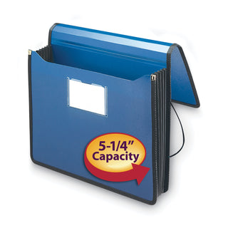 Smead™ Poly Premium Wallets, 5.25" Expansion, 1 Section, Letter Size, Navy Blue (SMD71503)