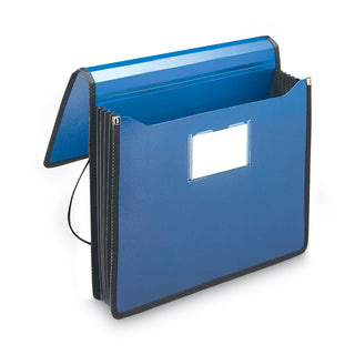 Smead™ Poly Premium Wallets, 5.25" Expansion, 1 Section, Letter Size, Navy Blue (SMD71503)