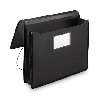 Smead™ Poly Premium Wallets, 5.25" Expansion, 1 Section, Letter Size, Black (SMD71500)