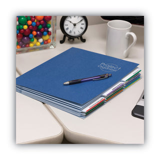 Smead™ 10-Pocket Project Organizer, 10 Sections, 1/3-Cut Tab, Letter Size, Lake Blue/Navy Blue (SMD89200)