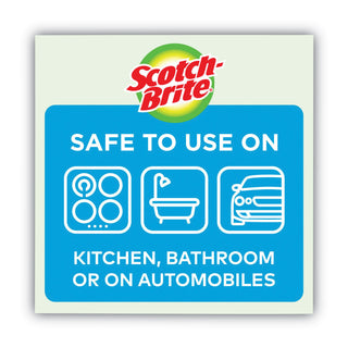 Scotch-Brite® Dobie All-Purpose Cleaning Pad, 4.3 x 2.6, 0.5" Thick, Yellow, 3/Pack (MMM7232F)