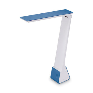 Bostitch® Konnect Rechargeable Folding LED Desk Lamp, 2.52" x 2.13" x 11.02", Gray/Blue (BOSKTVLED1810BL)