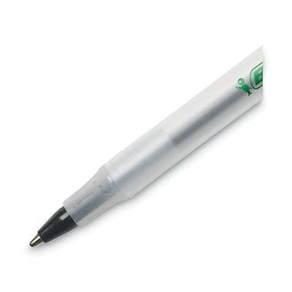 BIC® Ecolutions Round Stic Stick Ballpoint Pen, 1mm, Black Ink, Clear Barrel, 50/Pack (BICGSME509BK)