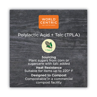 World Centric® TPLA Compostable Cutlery, Fork, 6.3", White, 750/Carton (WORFOPSI)