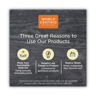 World Centric® TPLA Compostable Cutlery, Knife, 6.7", White, 750/Carton (WORKNPSI)