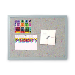MasterVision™ Designer Fabric Bulletin Board, 24X18, Gray Fabric/Gray Frame (BVCFB0470608)