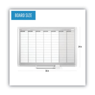 MasterVision™ Weekly Planner, 36x24, Aluminum Frame (BVCGA0396830)
