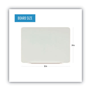 MasterVision™ Magnetic Glass Dry Erase Board, Opaque White, 36 x 24 (BVCGL070101)