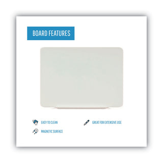MasterVision™ Magnetic Glass Dry Erase Board, Opaque White, 48 x 36 (BVCGL080101)