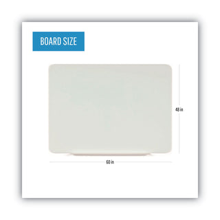 MasterVision™ Magnetic Glass Dry Erase Board, Opaque White, 60 x 48 (BVCGL110101)