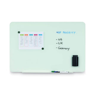 MasterVision™ Magnetic Glass Dry Erase Board, Opaque White, 60 x 48 (BVCGL110101)