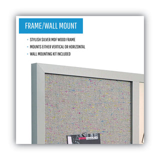 MasterVision™ Combo Bulletin Board, Bulletin/Dry Erase, 24X18, Gray Frame (BVCMX04331608)