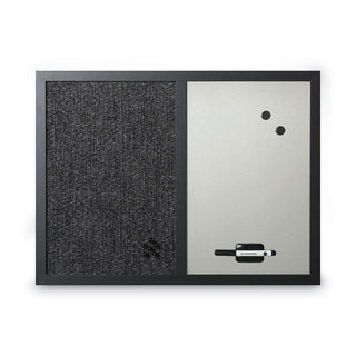 MasterVision™ Combo Bulletin Board, Bulletin/Dry Erase, 24X18, Black Frame (BVCMX04433168)