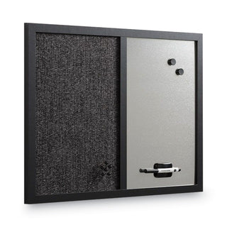 MasterVision™ Combo Bulletin Board, Bulletin/Dry Erase, 24X18, Black Frame (BVCMX04433168)