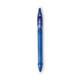 BIC® Gel-ocity Quick Dry Retractable Gel Pen, Medium 0.7mm, Blue Ink/Barrel, Dozen (BICRGLCG11BE)