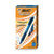 BIC® Soft Feel Retractable Ballpoint Pen, Medium 1mm, Blue Ink/Barrel, Dozen (BICSCSM11BE)