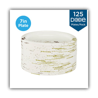 Dixie® Pathways Soak-Proof Shield Mediumweight Paper Plates, 6 7/8", Grn/Burg, 125/Pk (DXEUX7WSPK) (DXEUX7WSPK)