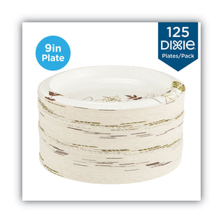 Dixie® Pathways Soak-Proof Shield Mediumweight Paper Plates, 8 1/2", Pathway, 125/Pack (DXEUX9PATHPK)