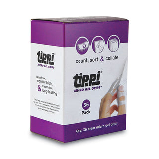 LEE Tippi Micro-Gel Fingertip Grips, Size 5, Clear, 36/Pack (LEE61052)