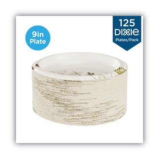 Dixie® Pathways Soak-Proof Shield Mediumweight Paper Plates, 8 1/2", Grn/Burg, 125/Pk (DXEUX9WSPK) (DXEUX9WSPK)
