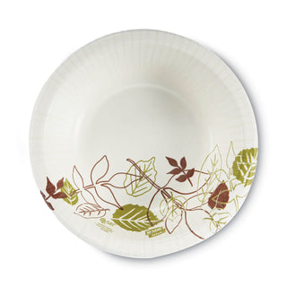 Dixie® Pathways Heavyweight Paper Bowls, 20oz, White/Green/Burgundy, 125/Pack (DXESX20PATHPK)