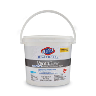 Clorox Healthcare® VersaSure Cleaner Disinfectant Wipes, 1-Ply, 12" x 12", White, 110/Bucket, 2/CT (CLO31759)