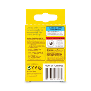 Crayola® Chalk, 6 Assorted Colors, 12 Sticks/Box (CYO510816)
