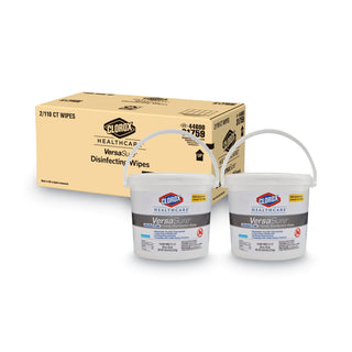 Clorox Healthcare® VersaSure Cleaner Disinfectant Wipes, 1-Ply, 12" x 12", White, 110/Bucket, 2/CT (CLO31759)