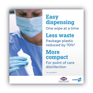 Clorox Healthcare® VersaSure Cleaner Disinfectant Wipes, 1-Ply, 12" x 12", White, 110/Bucket, 2/CT (CLO31759)