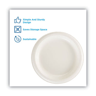 Dixie® Basic Paper Dinnerware, Plates, White, 8.5" Diameter, 125/Pack (DXEDBP09W)
