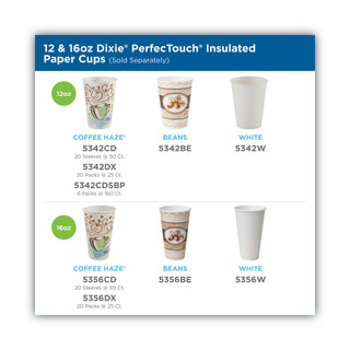 Dixie® Paper Hot Cups & Lids Combo Bag, 12oz, 50/Pack (DXE5342COMBO600) (DXE5342COMBO600)