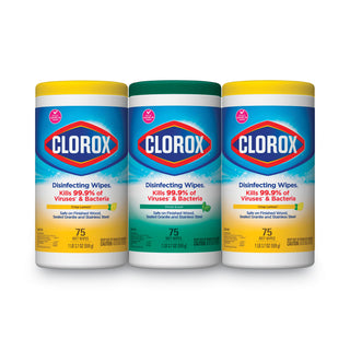 Clorox® Disinfecting Wipes, 7 x 8, Fresh Scent/Citrus Blend, 75/Canister, 3/Pk (CLO30208PK) (CLO30208PK)