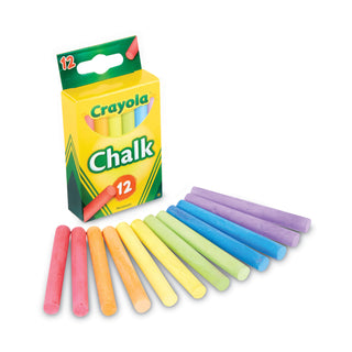 Crayola® Chalk, 6 Assorted Colors, 12 Sticks/Box (CYO510816)