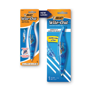 BIC® Wite-Out Brand Exact Liner Correction Tape, Non-Refillable, Blue, 1/5" x 236" (BICWOELP11)
