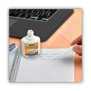 BIC® Wite-Out Quick Dry Correction Fluid, 20 mL Bottle, White, 1/Dozen (BICWOFQD12WE)