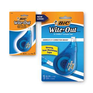 BIC® Wite-Out EZ Correct Correction Tape, Non-Refillable, 1/6" x 472" (BICWOTAPP11)