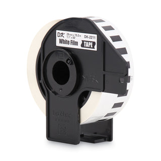 Brother Continuous Film Label Tape, 1.1" x 50 ft Roll, White (BRTDK2211)