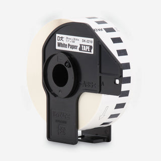 Brother Continuous Paper Label Tape, 1.1" x 100 ft Roll, White (BRTDK2210)