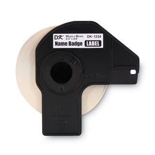 Brother Die-Cut Name Badge Labels, 2.3" x 3.4", White, 260/Roll (BRTDK1234)