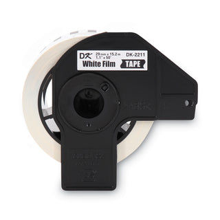 Brother Continuous Film Label Tape, 1.1" x 50 ft Roll, White (BRTDK2211)