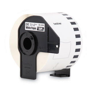 Brother Continuous Paper Label Tape, 2.4" x 100 ft Roll, White (BRTDK2205)